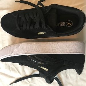 Puma Suede Platform Fashion Sneaker black size 9.5